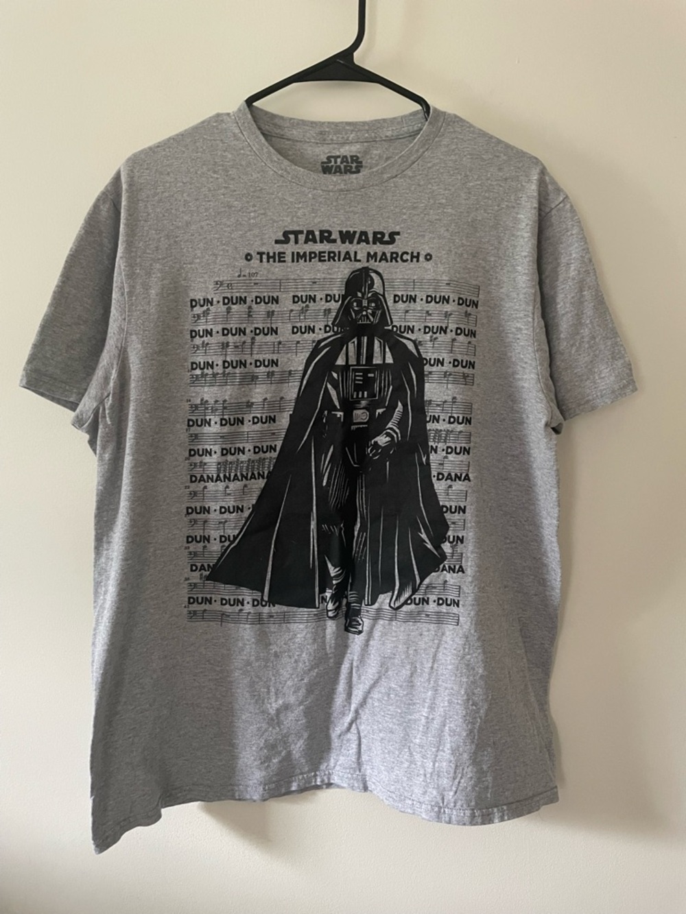 Star Wars Gray Darth Vader 'The Imperial March' Graphic Tee